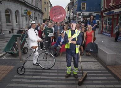 Business owners and residents on Oliver Plunkett Street celebrate their nomination.