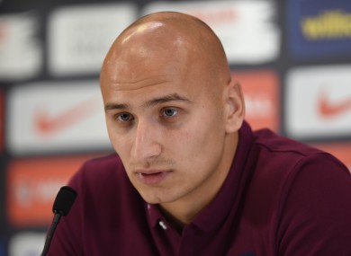 England's Jonjo Shelvey during a press conference at St George's Park.