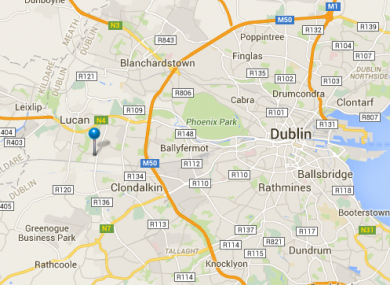 ESB map pinpointing the fault in Balgaddy, Dublin.