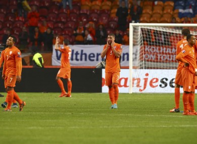 The Holland players last night.