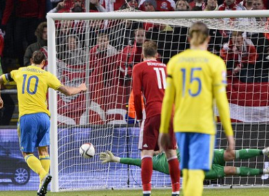 The PSG striker converted from the spot but Sweden were pegged back.