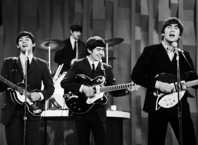 The Beatles on the Ed Sullivan show in 1964.