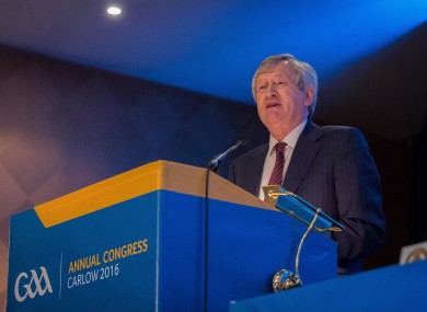Paraic Duffy addresses Congress last night.