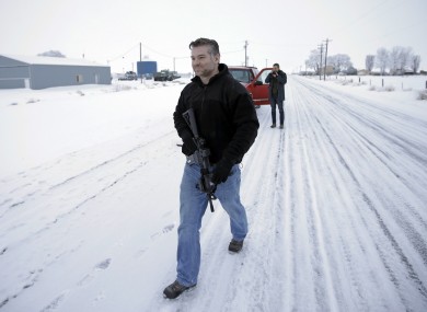 An FBI agent on duty near Burns, Oregon.