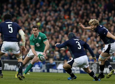 Jonathan Sexton in action against Scotland.