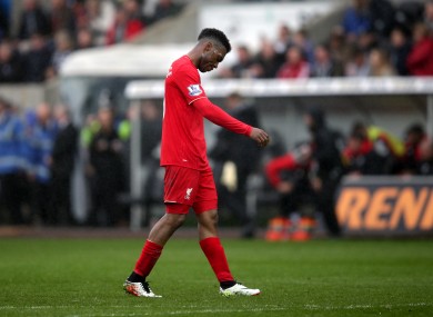 Sturridge headed straight down the tunnel at full-time.
