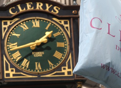 The clock at Clerys Department Store