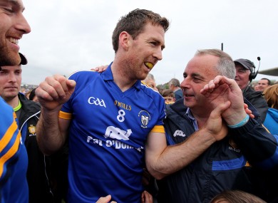 Clare's Gary Brennan at the end of their win against Roscommon earlier.