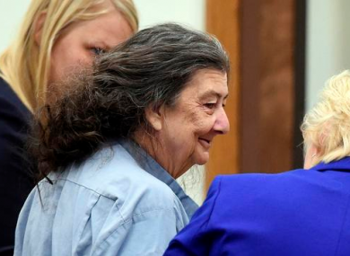 Cathy Woods appears in Washoe District court in Reno.