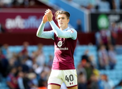 Grealish has played eight times for Villa this season.