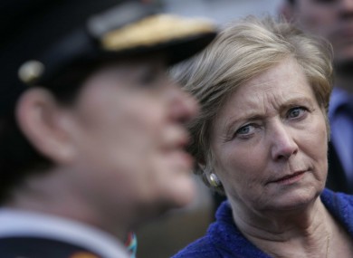 Garda Commissioner Noirin O Sullivan with the Justice Minister Frances Fitzgerald.