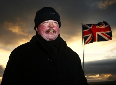 Conflict veteran Simon Weston in Stanley, on the 25th anniversary of the Falklands conflict.