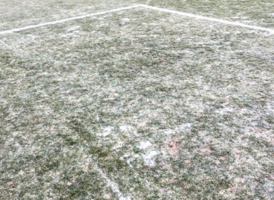 The Roots Hall pitch on Saturday.