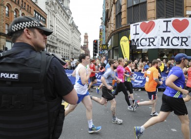 There was a heavy police presence in Manchester.