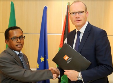 Coveney signs agreement in East Jerusalem