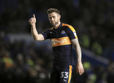 Murphy scored six goals for Newcastle in one season at the club.