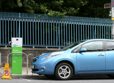 Electric car charging station in Dublin