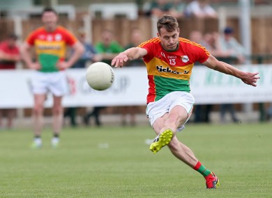 Paul Broderick hit the net for Carlow today.
