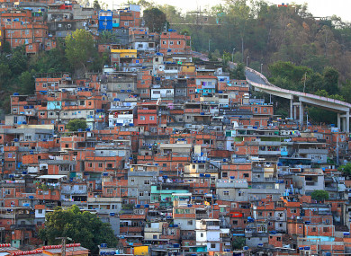 File: A favela in Maracana, Brazil.