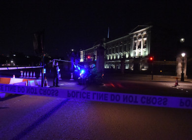 A police cordon outside Buckingham Palace following Friday's attack