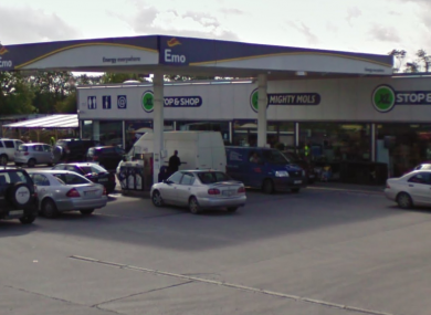 The Emo service station where the robbery happened.