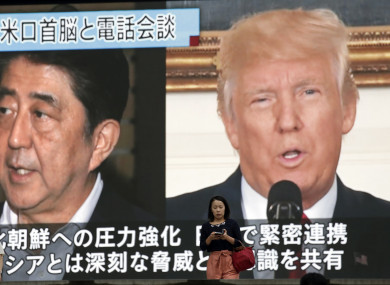 Japanese President Shinzo Abe and US President Donald Trump spoke twice over the weekend.