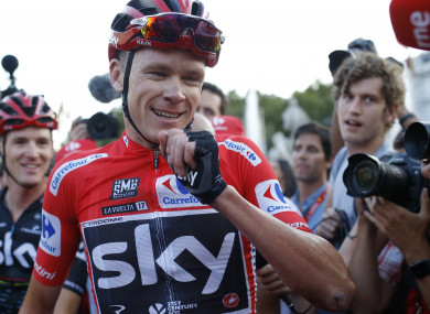 Chris Froome sealed the Vuelta a Espana title on Sunday.