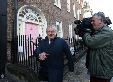 Allied Irish Bank Chief Executive Bernard Byrne arriving the Department of Finance.