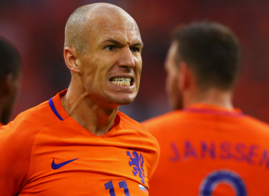 Netherlands captain Arjen Robben.