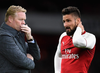 Ronald Koeman feels missing out on Olivier Giroud was a serious blow to Everton.