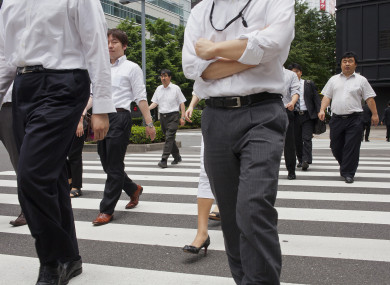 People on their lunch in Tokyo in Japan (file photo).