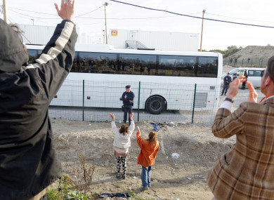 Unaccompanied migrant children leave