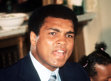Muhammad Ali (file pic).