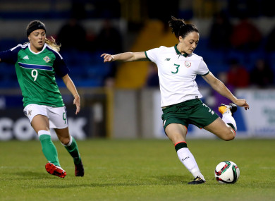 Campbell (right) in action during the Republic of Ireland's win over Northern Ireland in September.