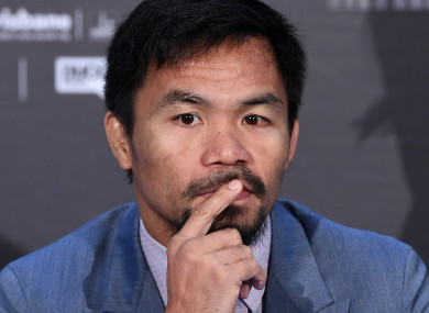 Manny Pacquiao (file pic).