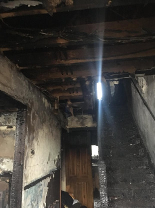 The inside of the house.