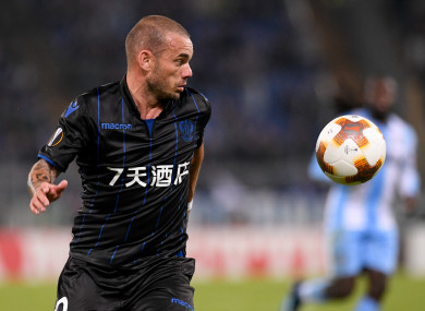Sneijder in action for Nice in November.