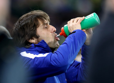 Conte was left frustrated earlier as his side failed to break Norwich down.