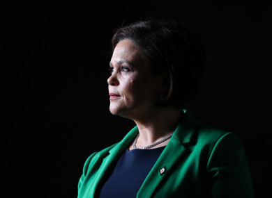 Sinn Fein's president Mary Lou McDonald