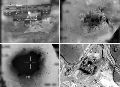 Images of the attack handed out by the Israeli military.