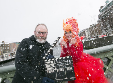 Grand Marsh of the Dublin parade in snowy conditions a fortnight ago.
