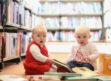 Two happy bookworms at one of DLR LexIcon's recent Baby Book Clubs.