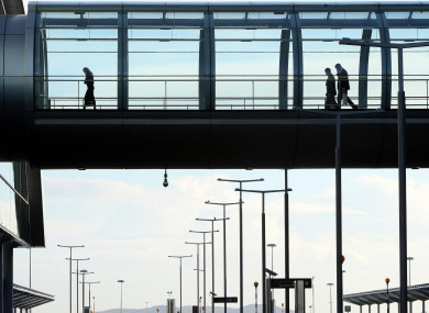 A stock photo of members of the public walking through Dublin Airport's Terminal 2.