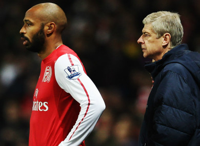 Golden period: Thierry Henry and Arsenal manager Arsene Wenger.