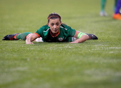 Ireland captain Katie McCabe during last night's qualifier in Tallaght.