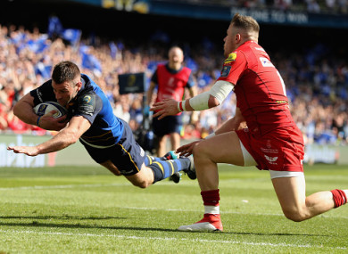 McFadden was hit late by Scarlets winger Steff Evans.