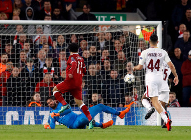 Mo Salah scored a brace against Roma tonight.
