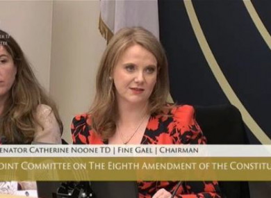 Senator Catherine Noone, Chairperson of the Oireachtas Eighth Amendment Committee