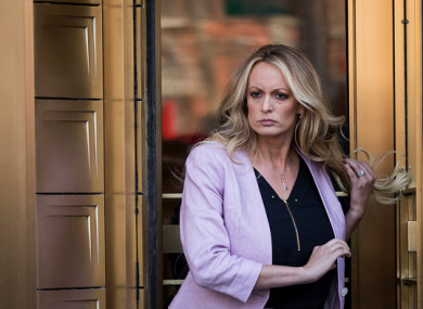 Stormy Daniels exits the United States District Court of New York for a hearing related to Michael Cohen, President Trump's longtime personal attorney and confidante.