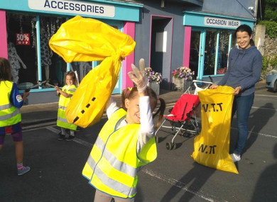 A young volunteer at work in Westport.